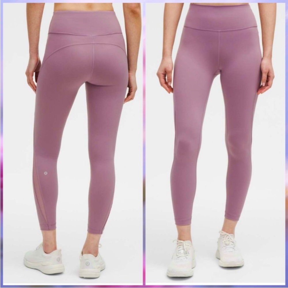 Lululemon Wunder Train Mesh Panel High-Rise Tight 25” in Lavender Lux Sz. 2 NWT